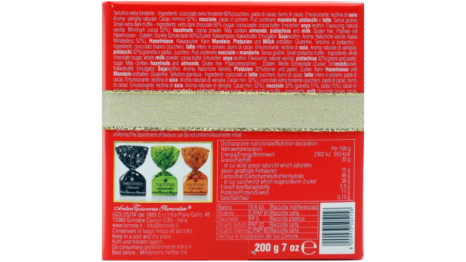 Antica torroneria deluxe rossa gr.200