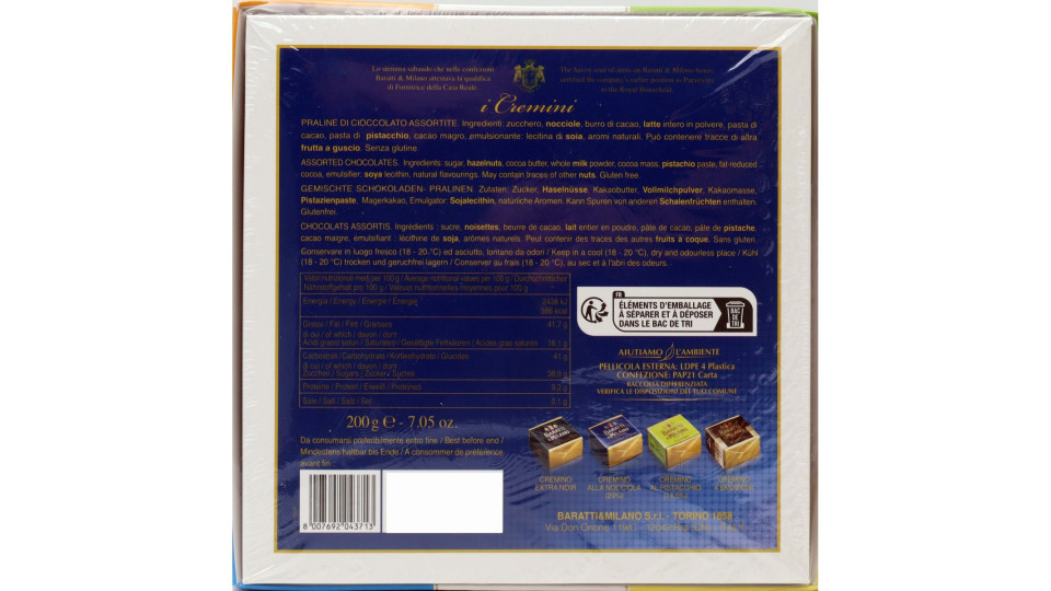 Baratti cremini assortiti color gr.200