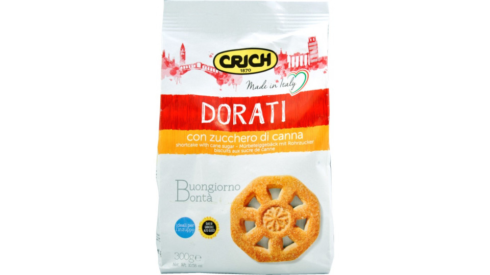 Crich biscotti dorati con zucchero di canna gr.300
