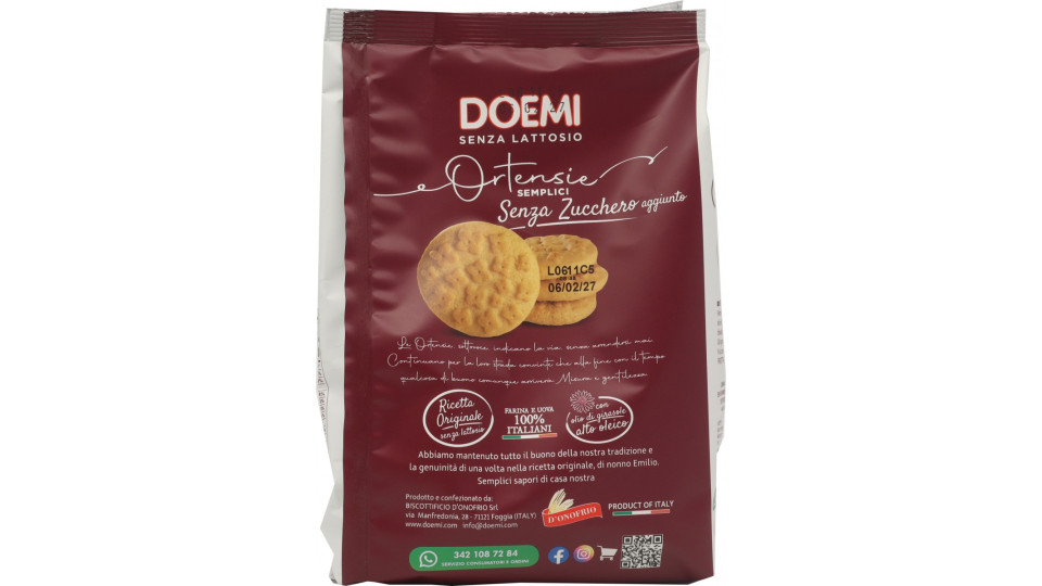 Doemi biscotti ortensie semplici senza zucchero gr.350