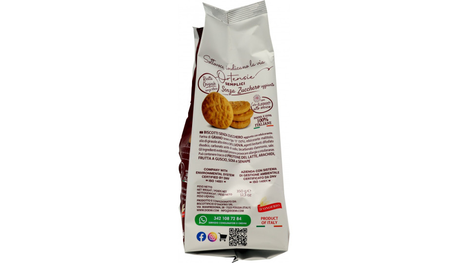 Doemi biscotti ortensie semplici senza zucchero gr.350