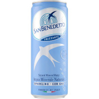 Acqua Minerale San Benedetto Frizzante 0,33L lattina Sleek