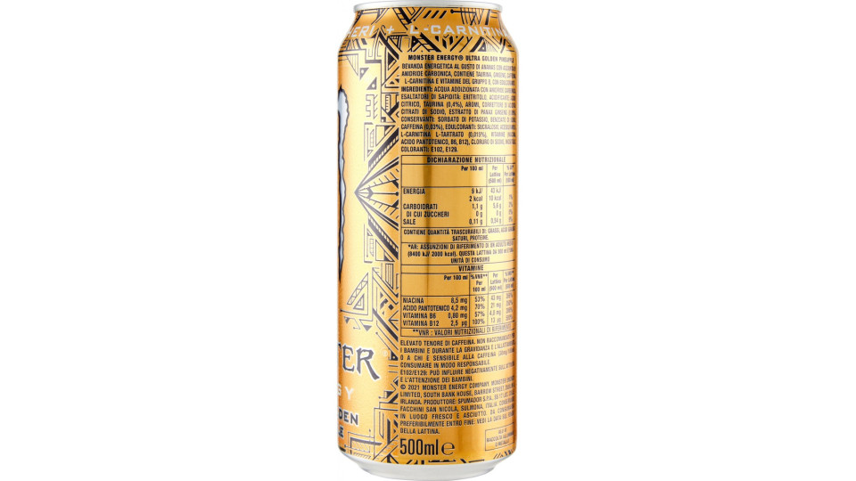 Monster energy ultra golden pineapple cl.50