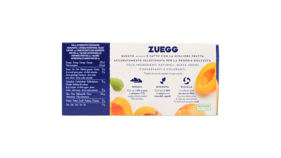 Zuegg succhi albicocca ml.200x3