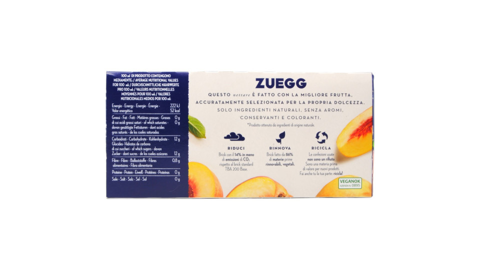 Zuegg succhi pesca ml.200x3