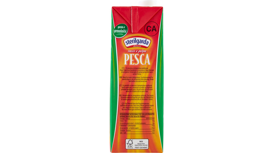 Sterilgarda succo pesca - lt.1