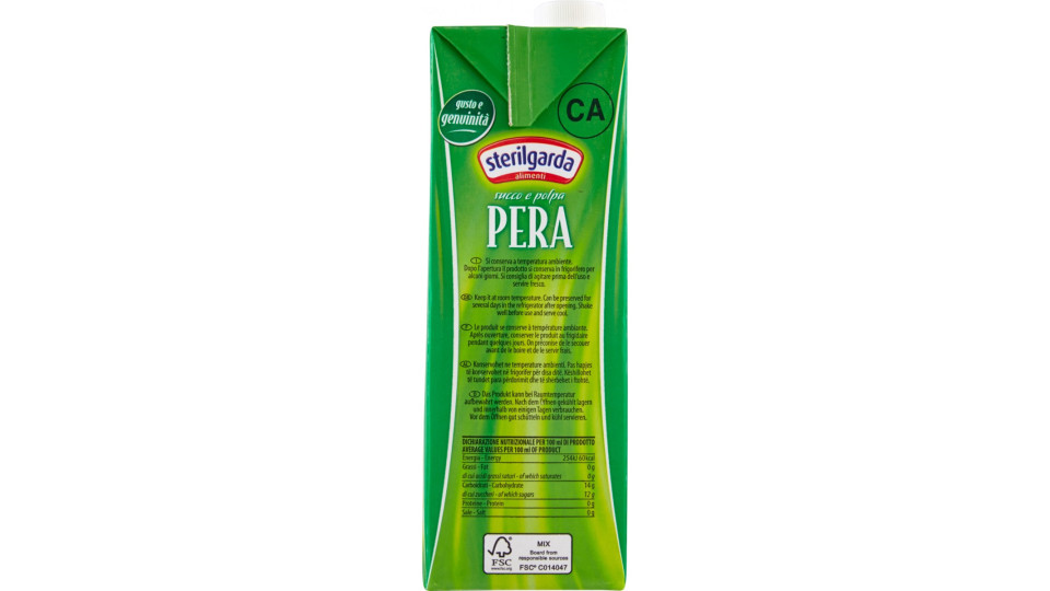 Sterilgarda succo pera - lt.1