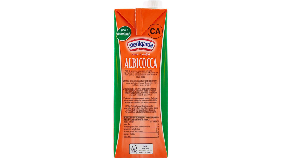 Sterilgarda succo albicocca - lt.1