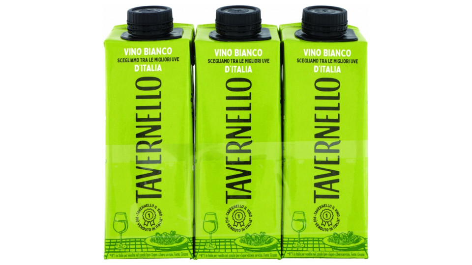 Tavernello vino bianco cl.25 3pezzi