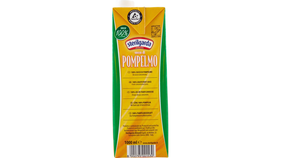 Sterilgarda succo 100% pompelmo - lt.1
