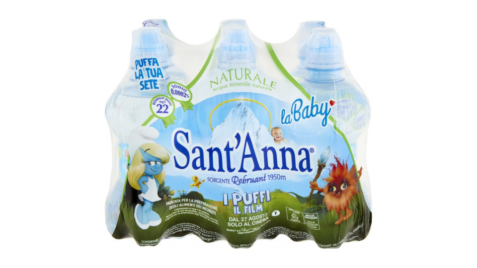 Sant'Anna la Baby Naturale Sorgente Rebruant Vinadio 6 x...
