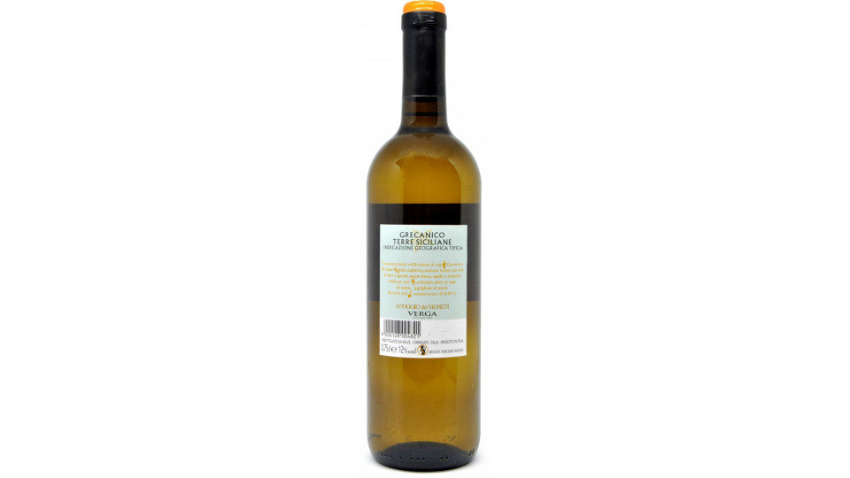 Poggio dei vigneti grecanico terre siciliane cl.75