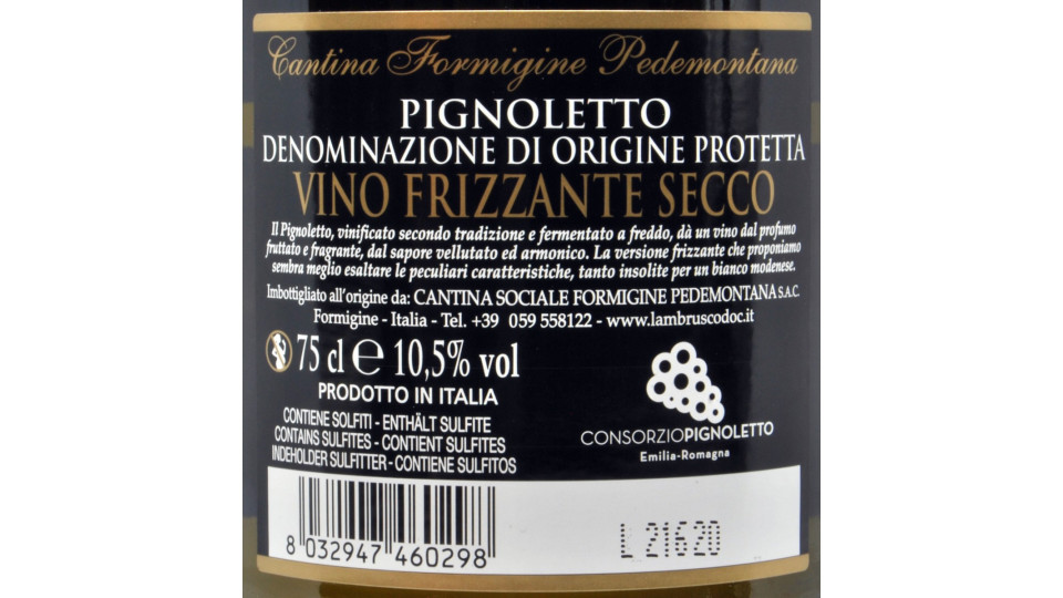 Cantina Formigine pignoletto secco cl.75