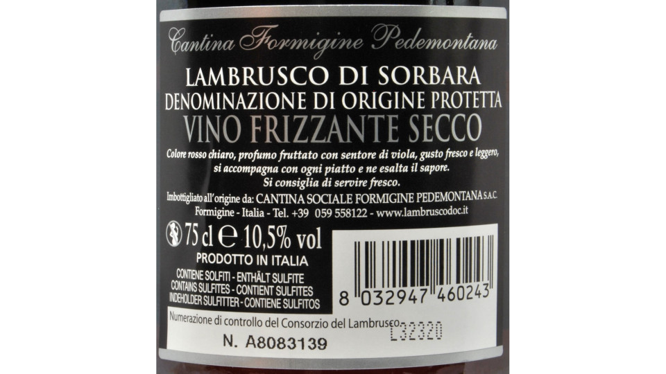 Cantina Formigine sorbara secco cl.75