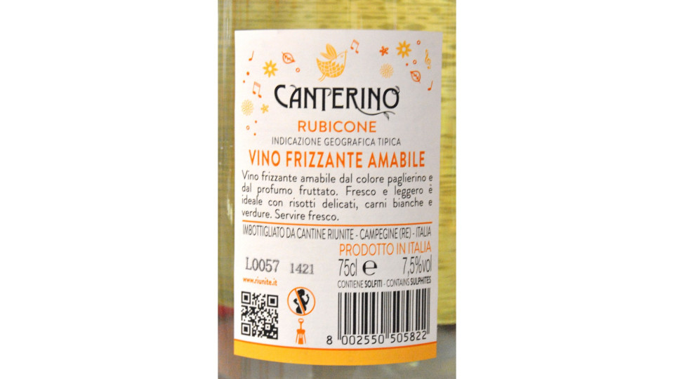 Riunite canterino bianco amabile - cl.75