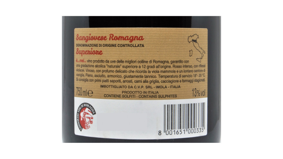 Poletti sangiovese superiore di romagna DOC cl.75