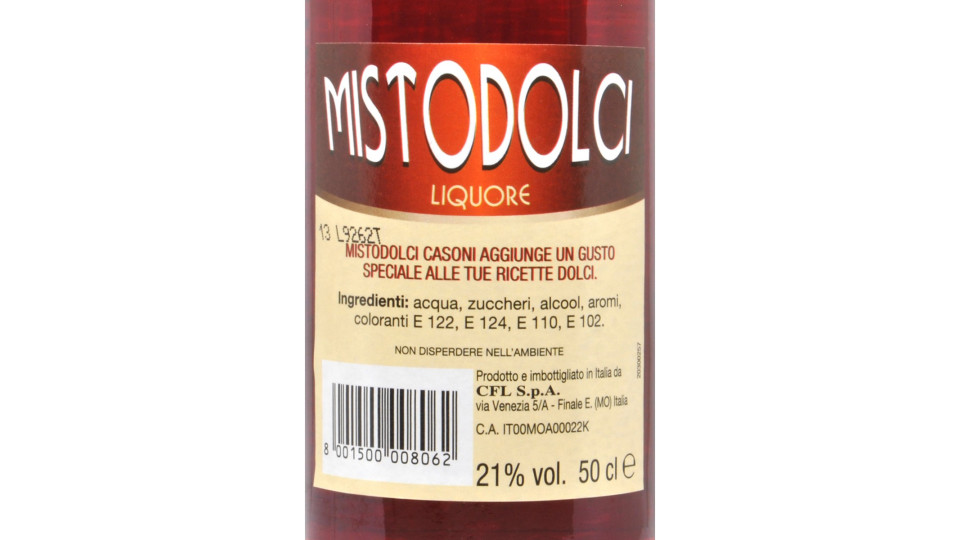 Casoni liquore misto per dolci cl.50 21°