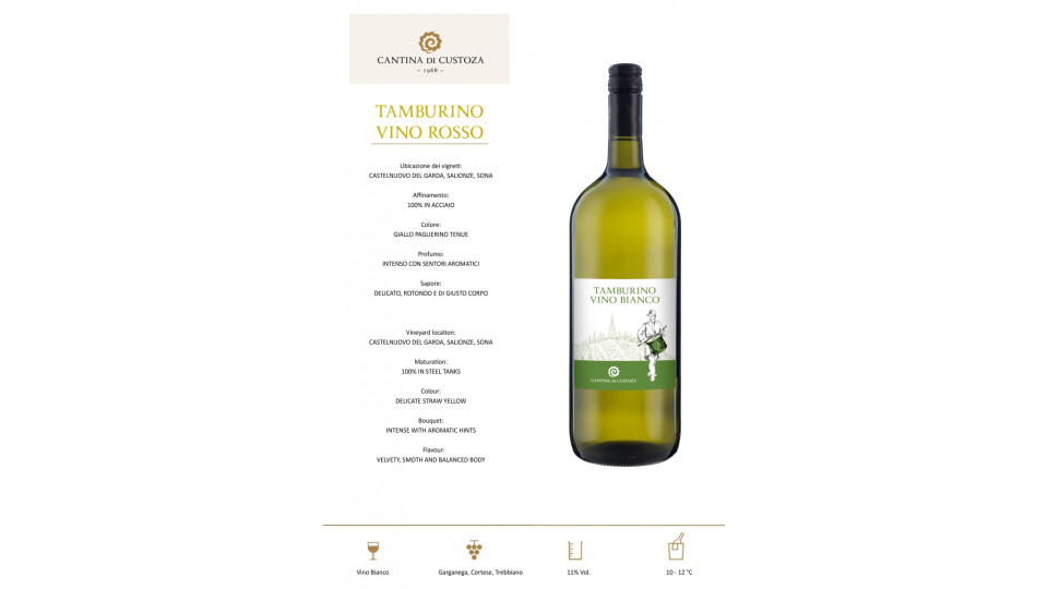 Tamburino vino bianco lt.1,5