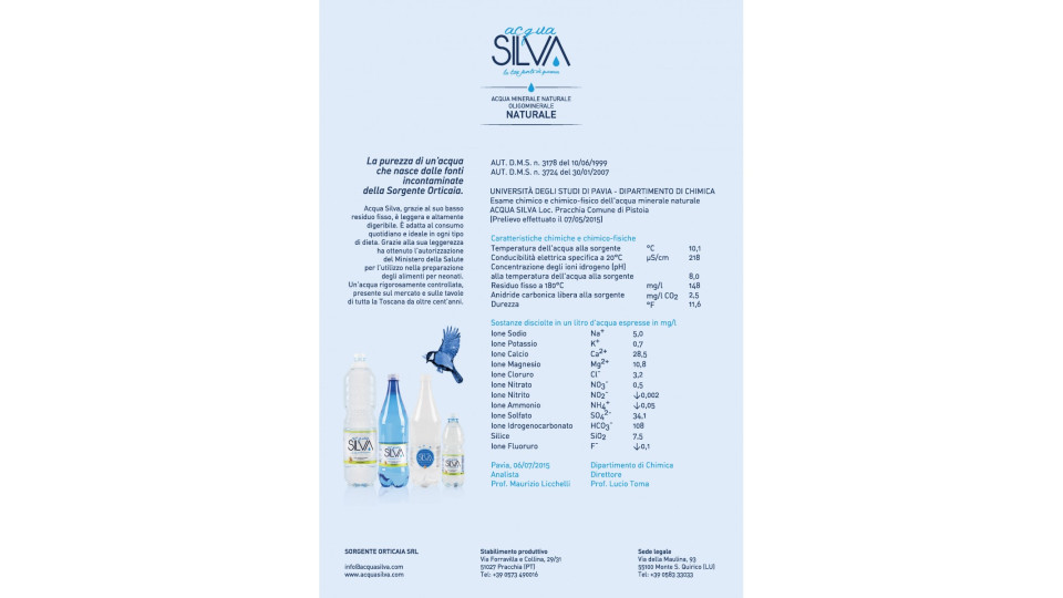 Acqua Silva alterego naturale lt.1 x 12