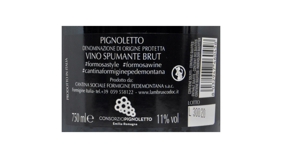 Formosa pignoletto spumante brut cl.75