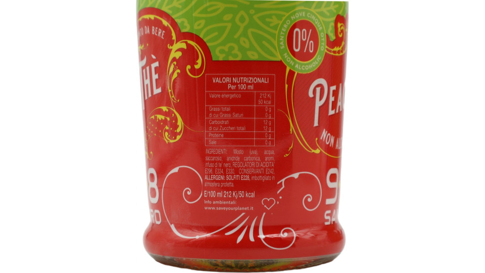 Santero peach tea 0% alcool cl.75