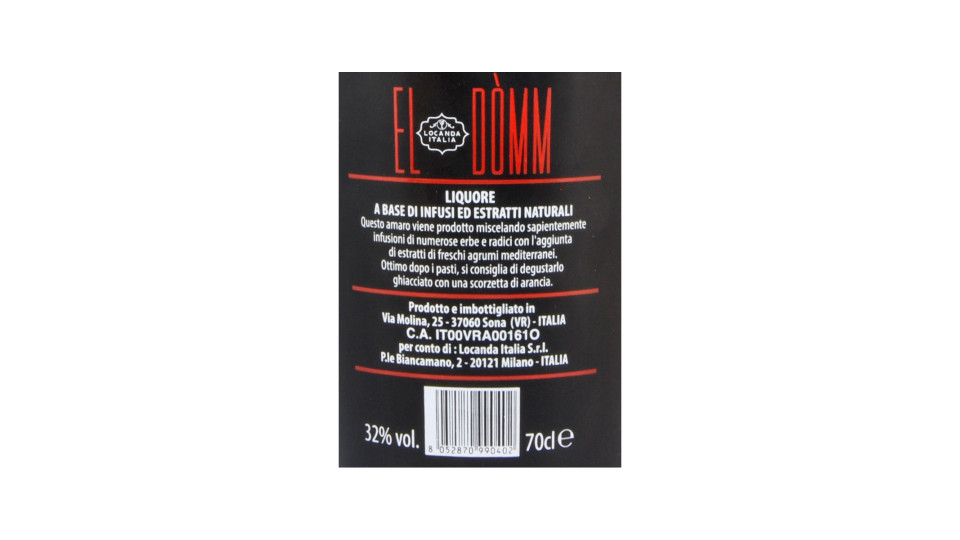 Locanda Italia amaro el domm cl.70
