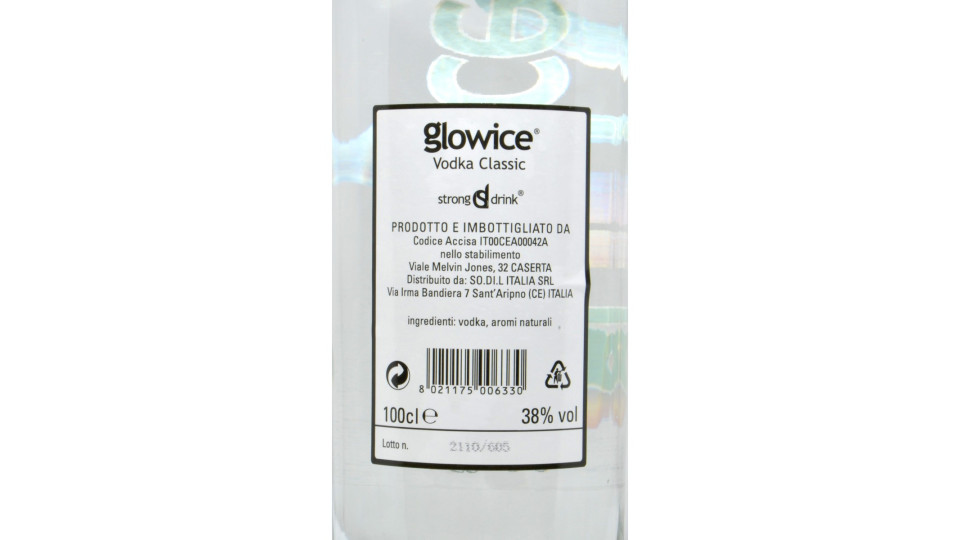Glowice vodka classica lt.1 38°