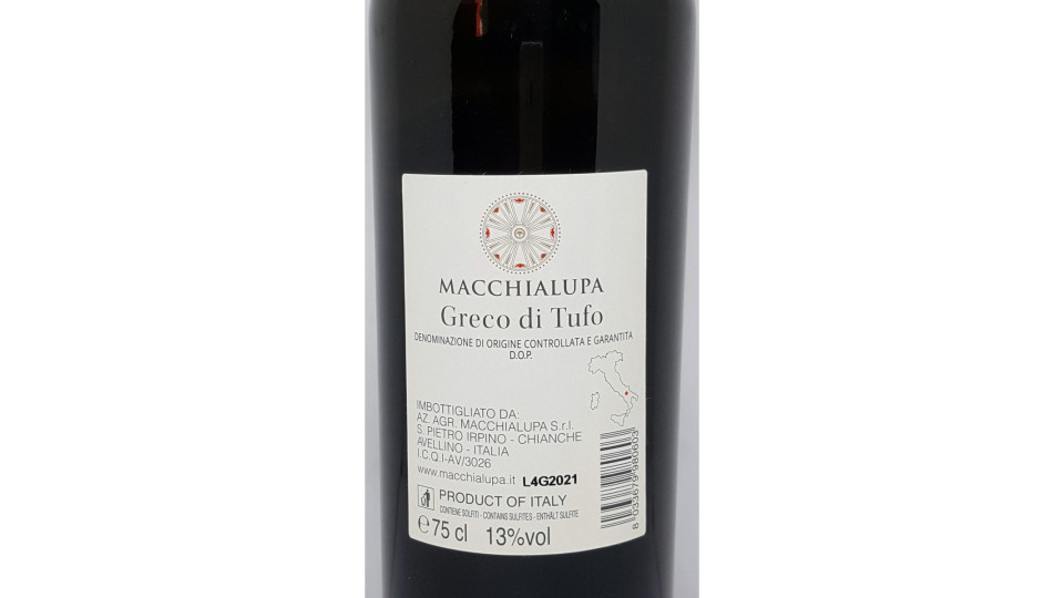 Macchialupa greco di tufo dop cl.75