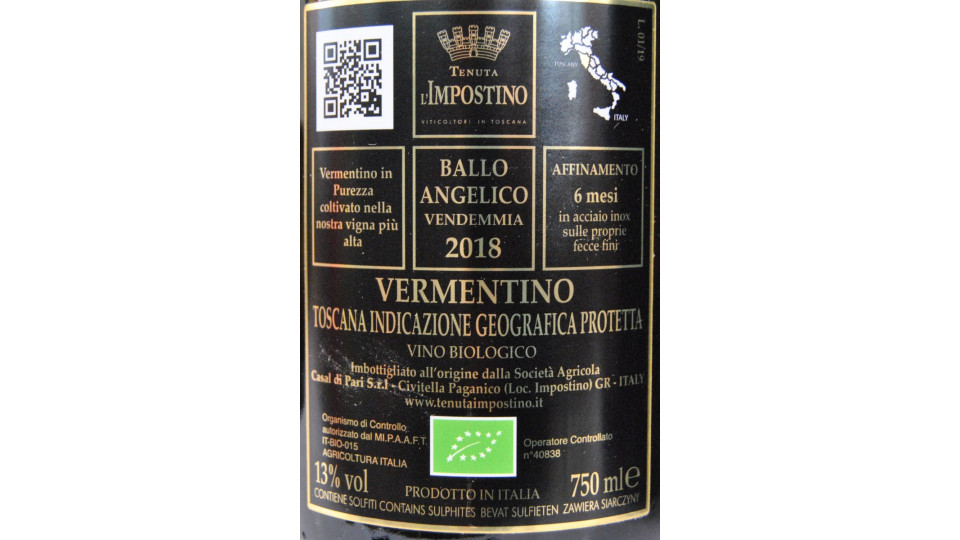 Impostino vino ballo angelico DOC cl.75