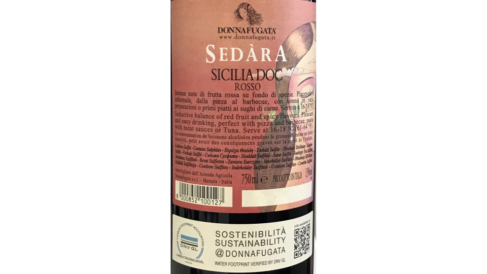Donnafugata sedara Sicilia doc. cl.75