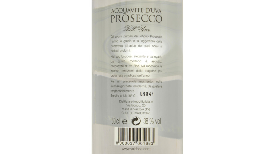 Val D'oca acquavite prosecco astucciato cl.50
