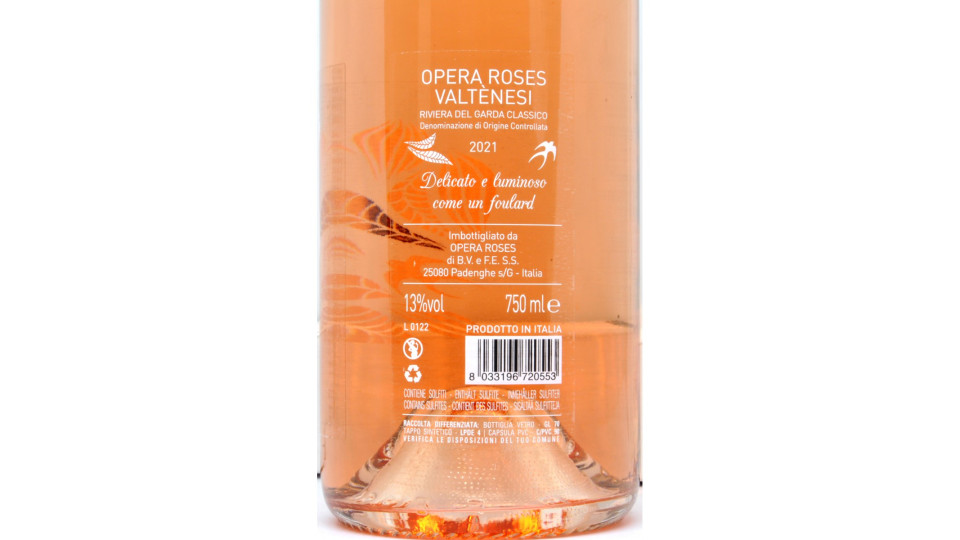 Opera vino roses chloe riviera del Garda cl.75