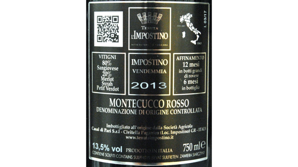 Impostino montecucco doc rosso cl.75