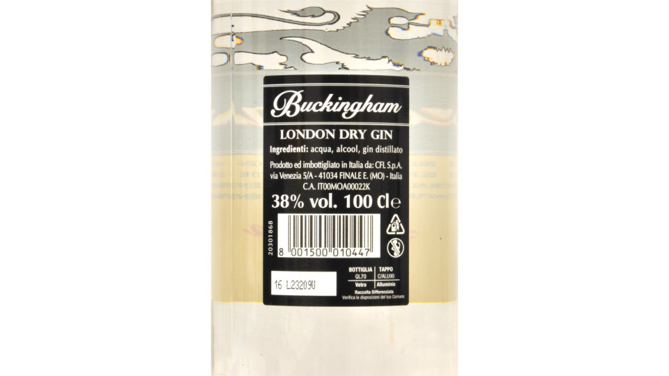 Casoni buckingham london dry gin lt.1 38%