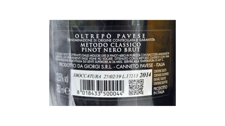 Giorgi 1870 vino bianco gran cuvee storica cl.75