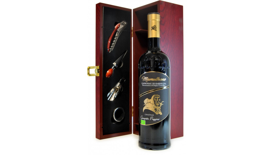 Puggioni cannonau mamuthone cassa in legno cl.75