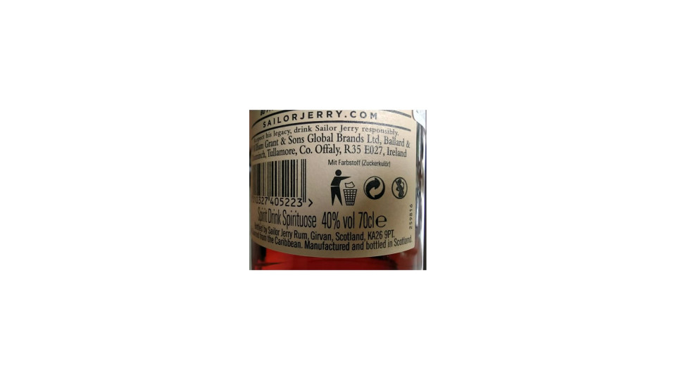 Sailor jerry spiced rum cl.70 40°