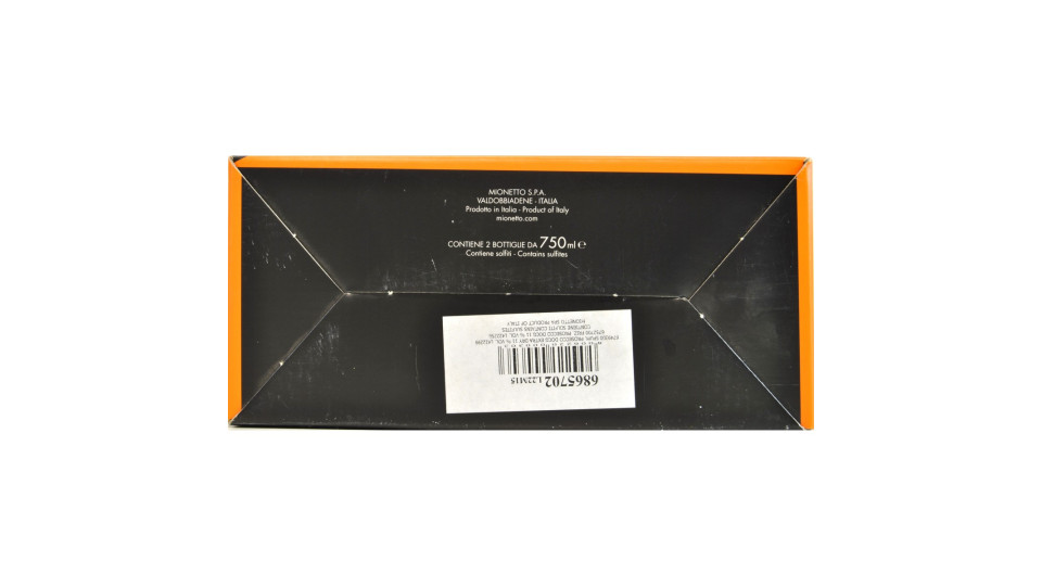 Mionetto box 2 bottiglie di prosecco cl.75 +tappi