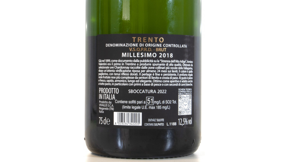 Valentini spumante millesimato doc cl.75