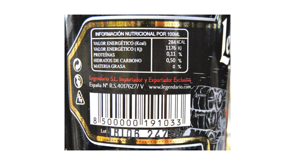 Legendario ron anejo rum cl.70