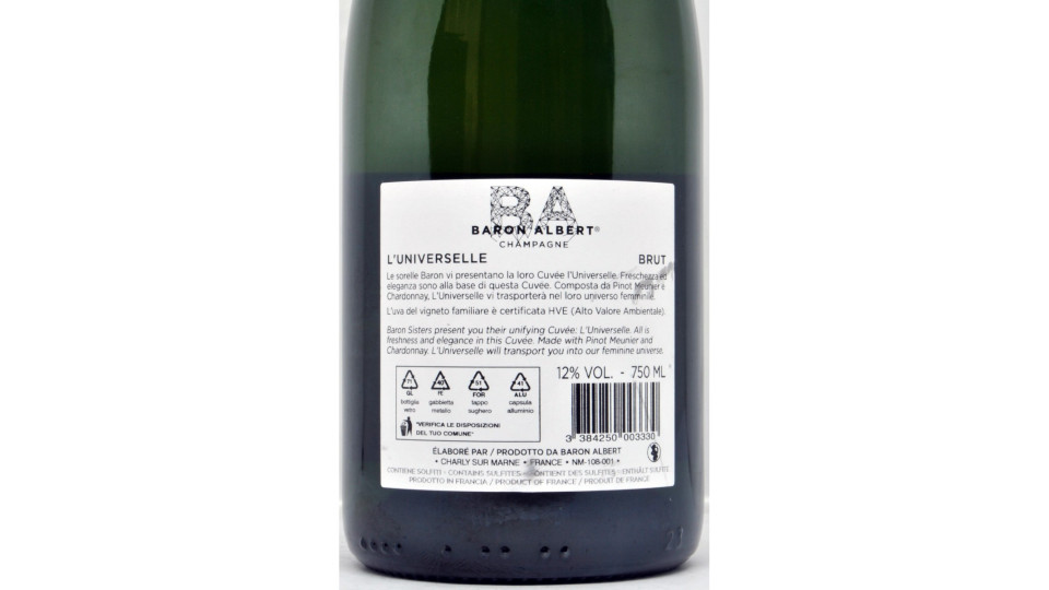 Baron albert champagne l'universelle brut cl.75