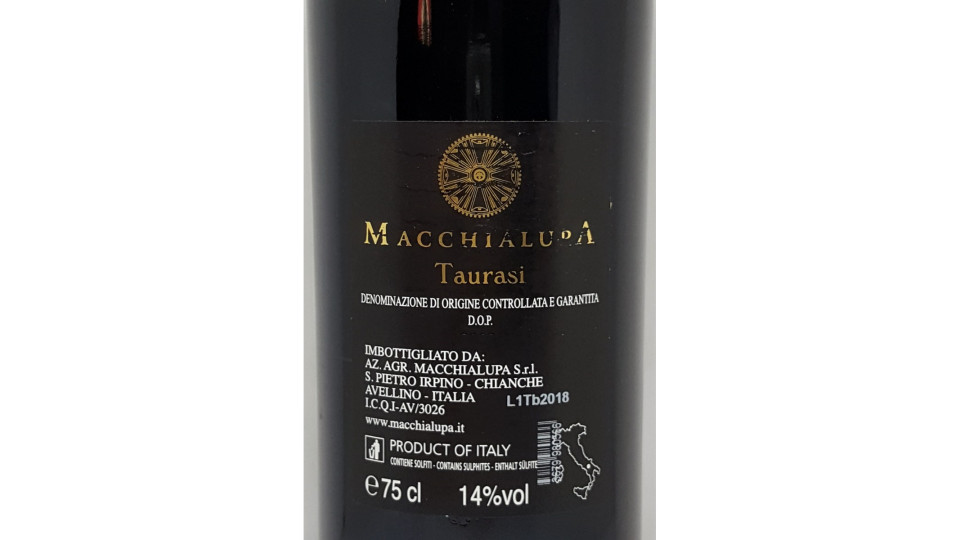 Macchialupa taurasi docg cl.75