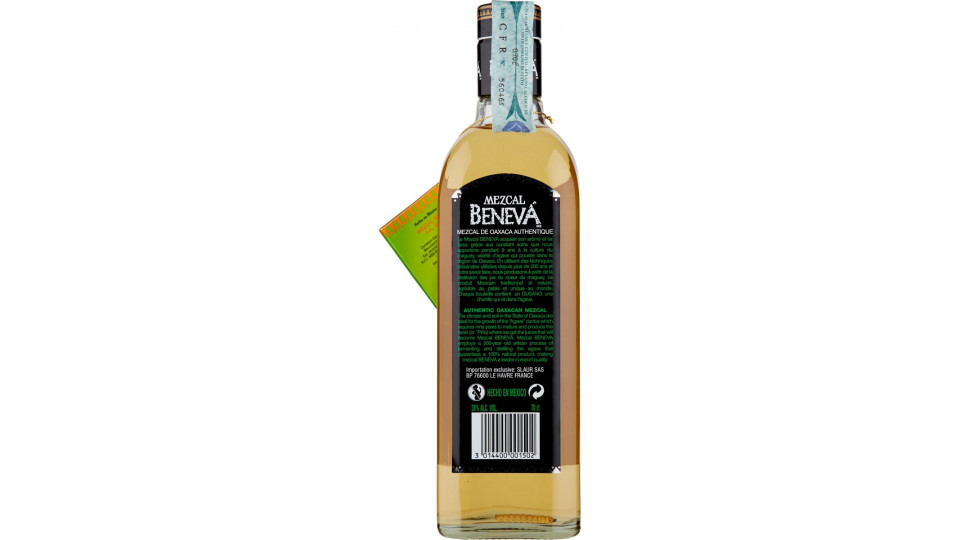Mezcal tequila beneva gusano cl.70