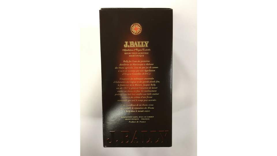 J.bally rum ambre' agricole cl.70