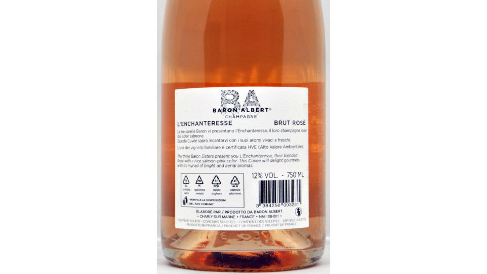 Baron albert champagne l'enchanteresse rosè cl.75