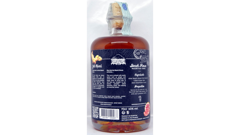 Beach house gold spiced rum cl.70 40°