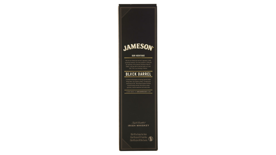 Jameson Black Barrel Tripled Distilled Irish Whiskey 700 ml.