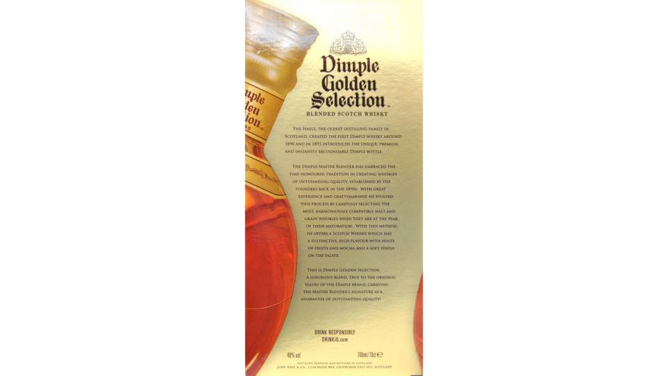 Dimple golden selection cl.70 astucciato