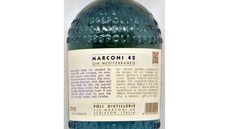 Poli Marconi 42 gin cl.70 42°