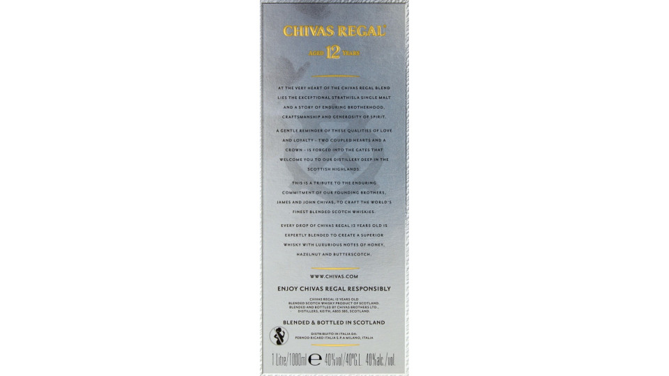 Chivas Regal Whisky astucciato 12y lt.1